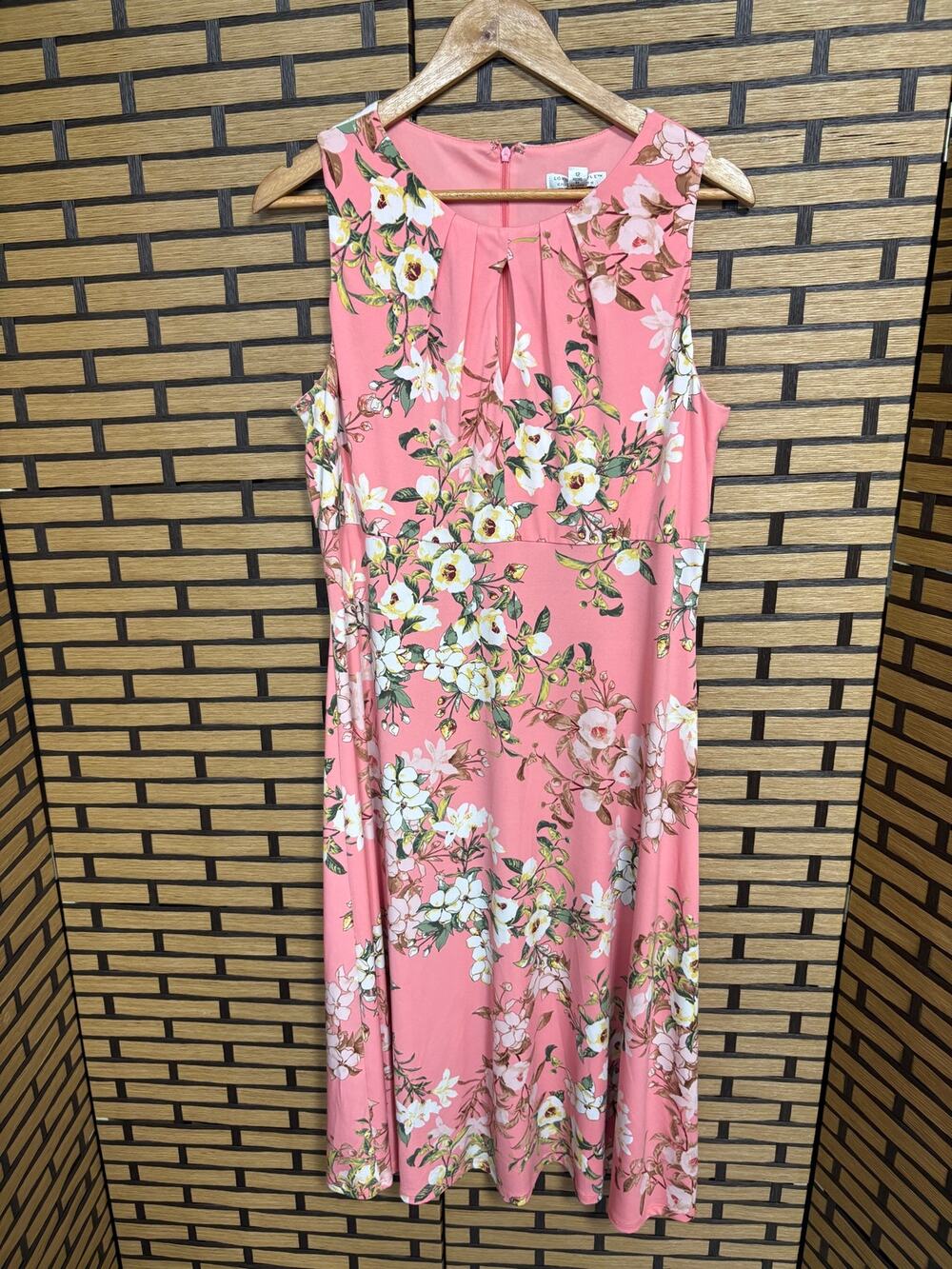 London Style Collection Pink Floral Dress Size 12
